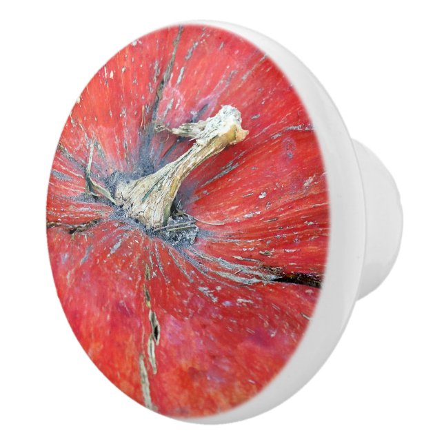 Big Bright Pumpkin Ceramic Knob (Right)