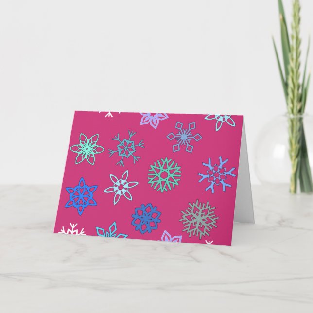 Big Bright Snowflakes Card (Front)