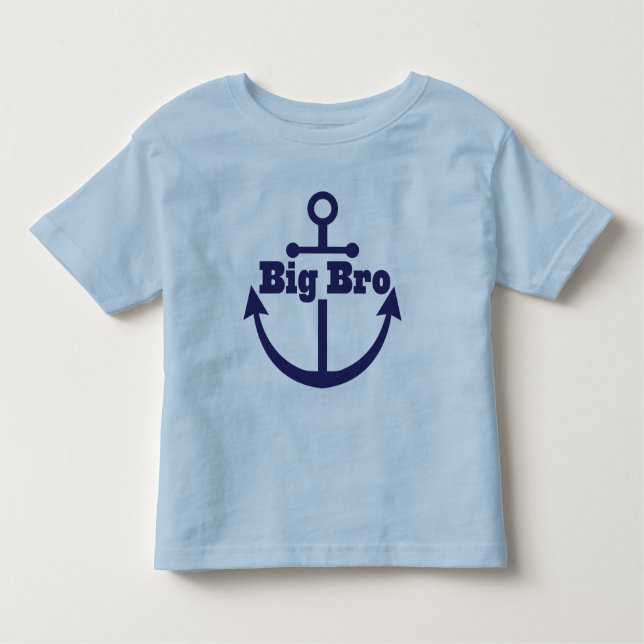 Big Bro Anchor Nautical Brother Boys T-shirt (Front)
