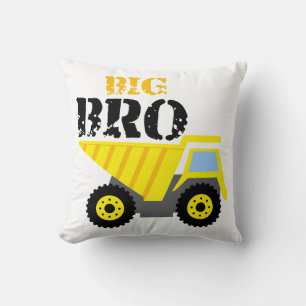 Big Bro Construction Yellow Dump Truck Cushion