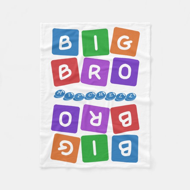Big Bro custom name fleece blanket (Front)