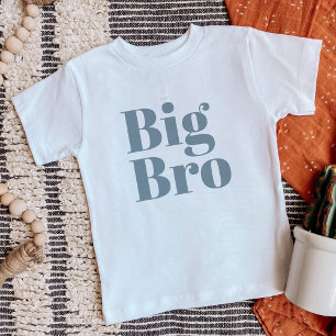 Big Bro Dusty Blue Matching Sibling Family Baby T-Shirt