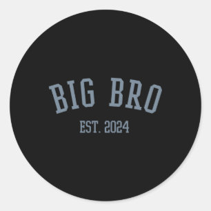 Big Bro Est. 2024 New Big Brother  Classic Round Sticker