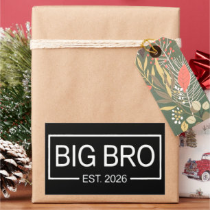 Big Bro Est. 2026 New Big Brother Pregnancy Baby Rectangular Sticker