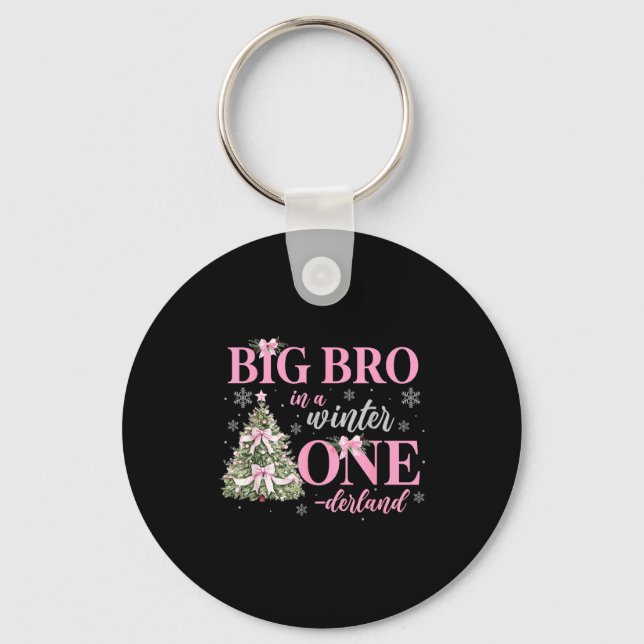 Big Bro In A Winter Onederland Birthday Girl Chris Key Ring (Front)