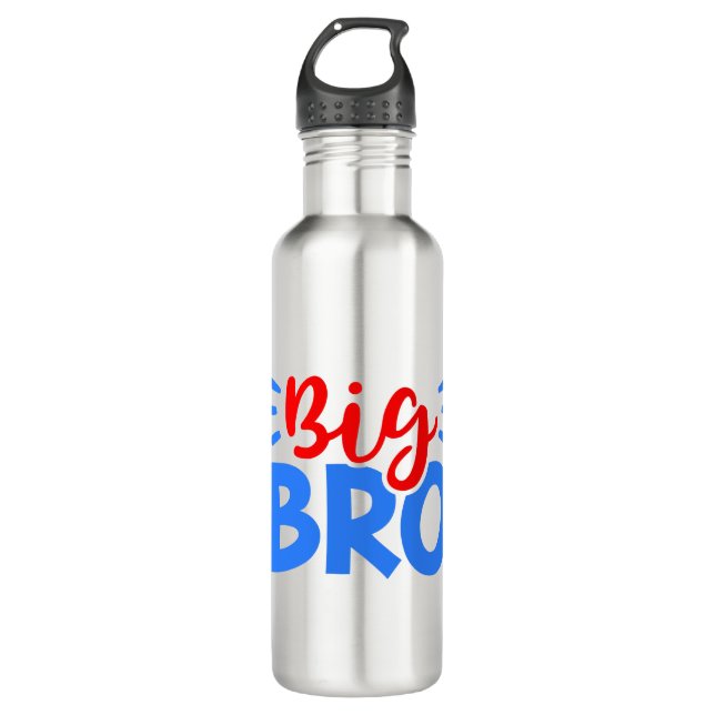 BIG BRO in Red and Blue 710 Ml Water Bottle (Front)