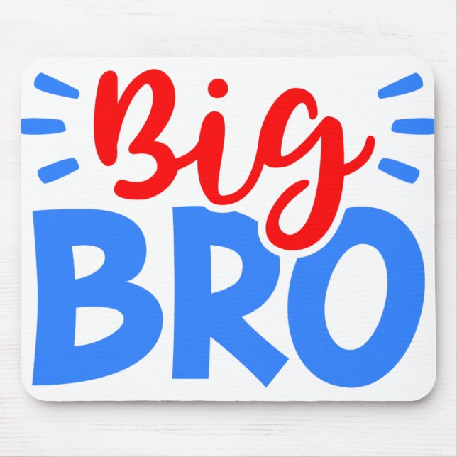BIG BRO in Red and Blue Mouse Pad (Front)