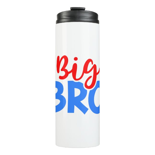 BIG BRO in Red and Blue Thermal Tumbler (Front)