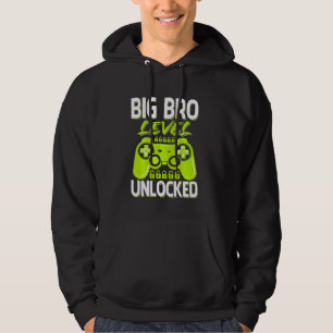 Big Bro Level Unlocked Video Game Controller Hoodie