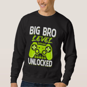 Big Bro Level Unlocked Video Game Controller Sweatshirt