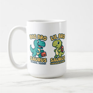 Big Bro & Lil Bro Saurus Back to School T-Shirt Coffee Mug