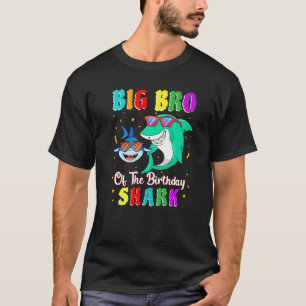 Big Bro Of The Shark Birthday Family Birthday Litt T-Shirt