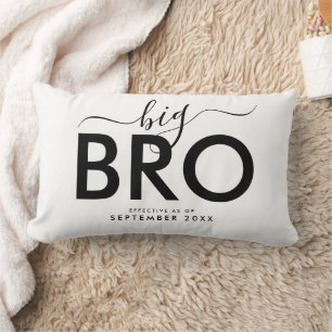 Big Bro Personalized New Baby Announcement Lumbar Cushion