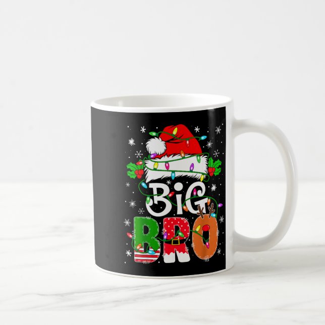 Big Bro Santa New Sibling Brother Announcement Xma Coffee Mug (Right)