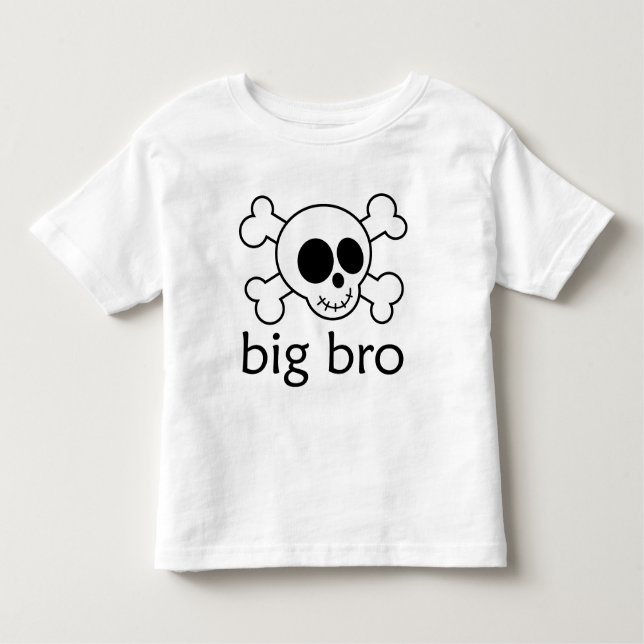 Big Bro Skull and Crossbones Toddler T-Shirt (Front)