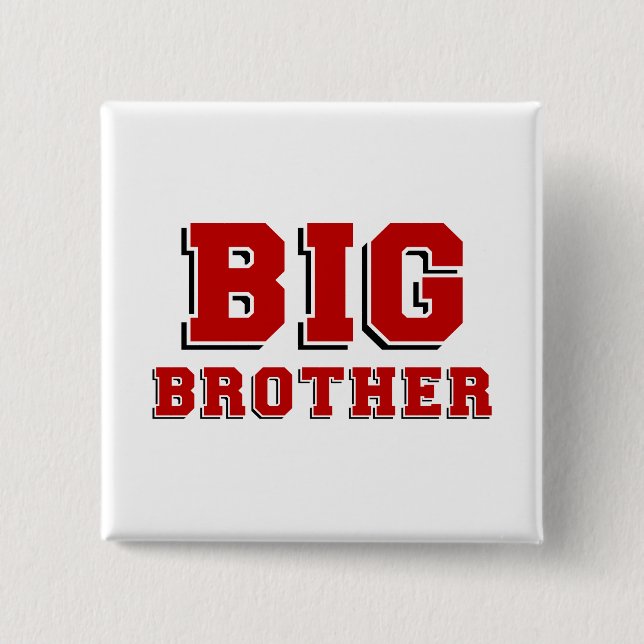 BIG Brother 15 Cm Square Badge (Front)