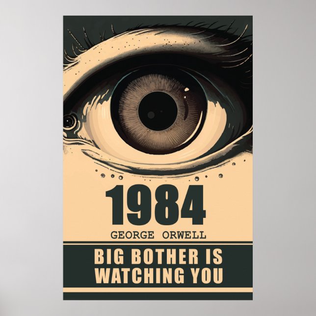 Big Brother 1984 Book Reference George Orwell Poster (Front)