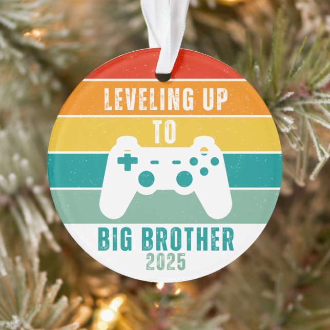 Big Brother 2025 Levelling up retro gamer bauble  Ornament (Tree)