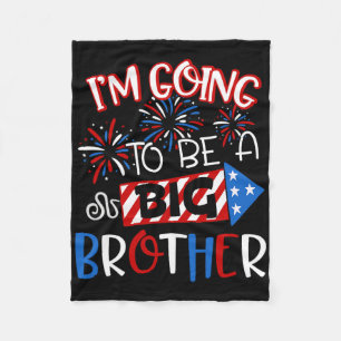 Big Brother 4th Of July Firework Pregnancy Announc Fleece Blanket