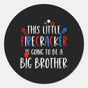 Big Brother 4th Of July Toddler Boy Independence D Classic Round Sticker