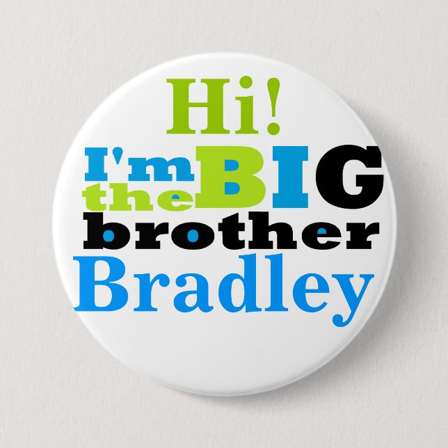 big brother 7.5 cm round badge (Front)
