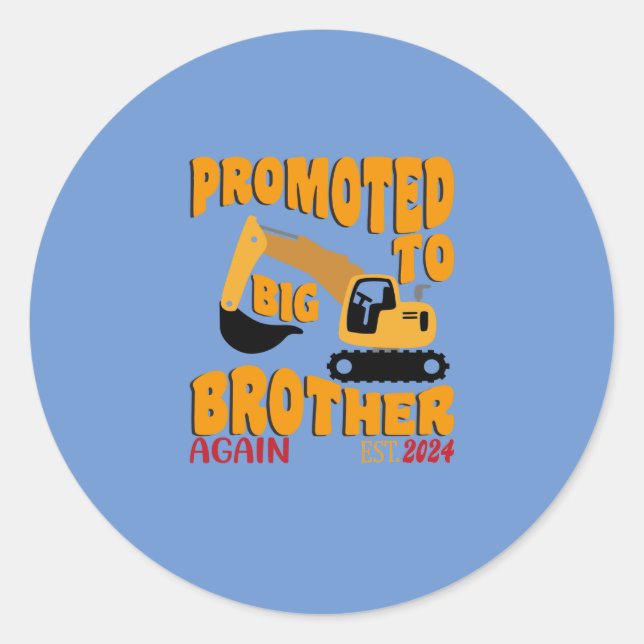 Big Brother Again Promoted To Big Brother 2024 Classic Round Sticker (Front)