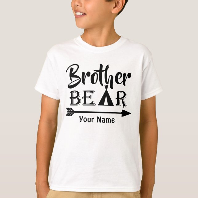Big Brother Arrow Bear Personalised T-Shirt (Front)