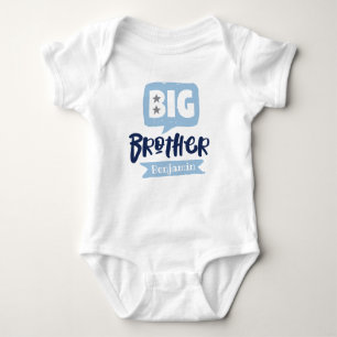 Big Brother Baby Announcement Name & Monogram Baby Baby Bodysuit