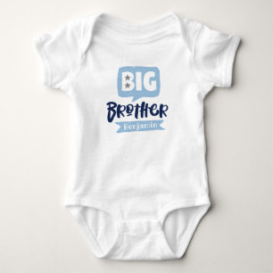 Big Brother Baby Announcement Name & Monogram Baby Bodysuit