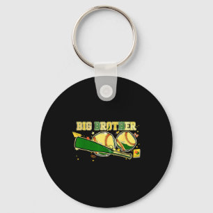Big Brother Baby Brother Boy Maternity Baseball Bo Key Ring