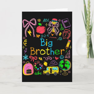 Big Brother Baby Brother Boy Maternity Teacher Pen Card