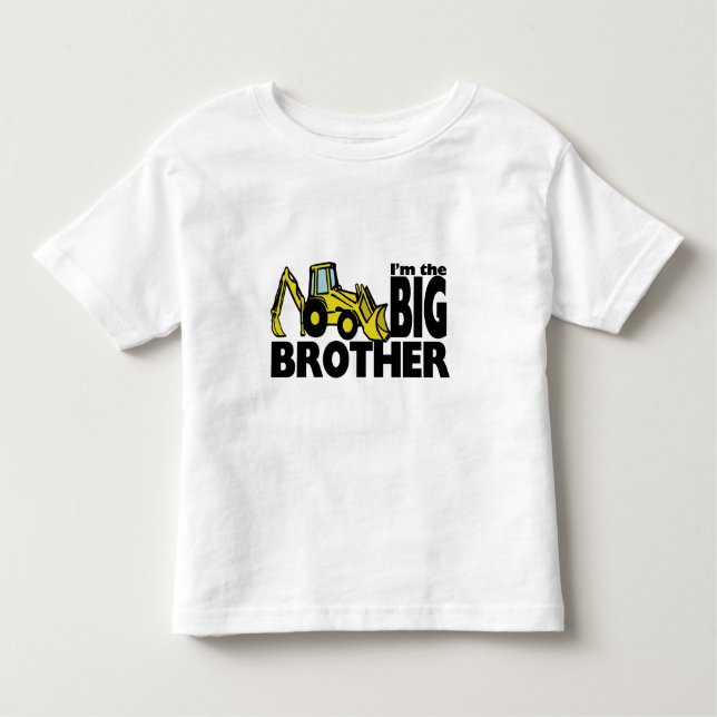Big Brother Backhoe Toddler T-Shirt (Front)