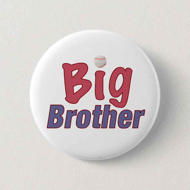 Big Brother (baseball) 6 Cm Round Badge (Front)