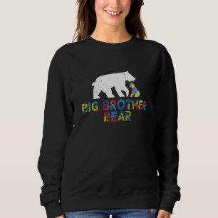 Big Brother Bear Autism Awareness  Proud Autism Sweatshirt