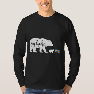 Big Brother Bear Autism Awareness Support Family A T-Shirt