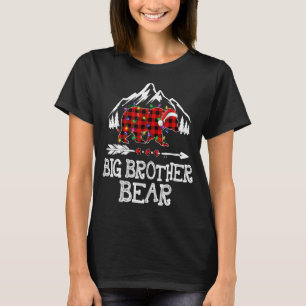 Big Brother Bear Buffalo Plaid Matching Family Chr T-Shirt