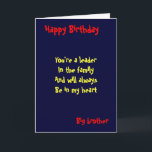 Big brother Birthday Card<br><div class="desc">Birthday cards with dedication to  big brother</div>