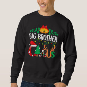 Big Brother Claus Christmas Family Lights Tree Sa Sweatshirt