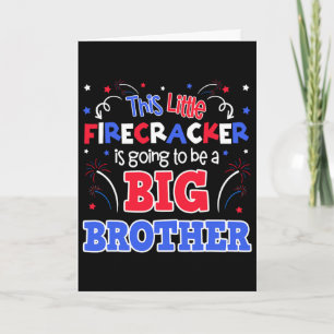 Big Brother Cute 4th Of July Pregnancy Announcemen Card