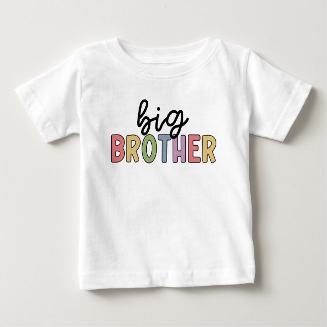 Big Brother Cute Promoted to Brother Baby T-Shirt (Front)