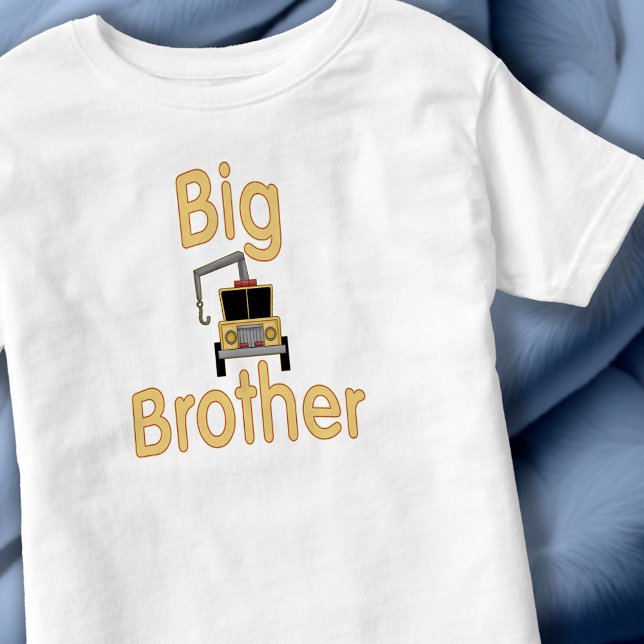 Big Brother Cute Yellow Tow Truck Toddler T-Shirt (Big Brother Cute Yellow Tow Truck Toddler T-shirt)