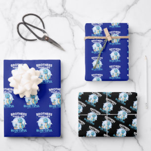 Big Brother Dinosaur Beautiful Life Pun Wrapping Paper Sheet