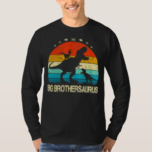 Big Brother Dinosaur Big Brothersaurus 2 Two Kids T-Shirt