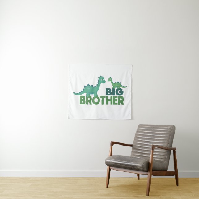 Big brother dinosaur cartoon animal bro tapestry (In Situ (Horizontal))