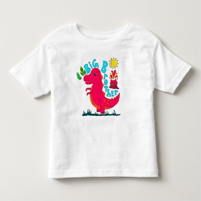 "Big Brother" Dinosaur Toddler T-shirt (Front)
