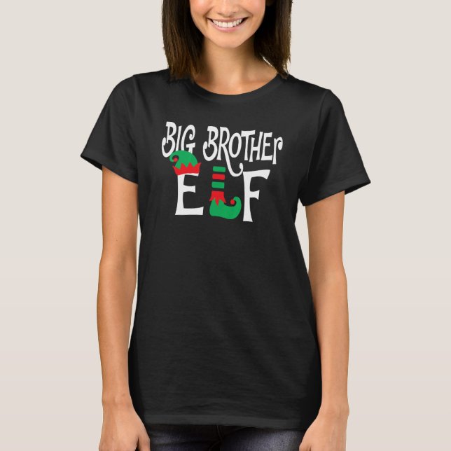 Big Brother ELF Christmas Elf Matching Family Grou T-Shirt (Front)