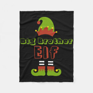 Big Brother Elf Christmas Xmas Cute T Shirt  Fleece Blanket