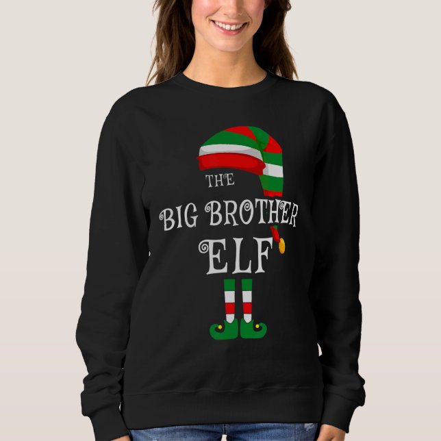 Big Brother Elf Family Christmas Matching Pyjamas  Sweatshirt (Front)