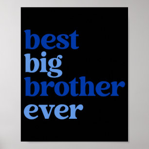 Big Brother Ever Gray With Blue Text Boys _1  Poster