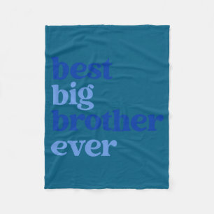 Big Brother Ever Gray With Blue Text Boys  Fleece Blanket